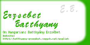 erzsebet batthyany business card